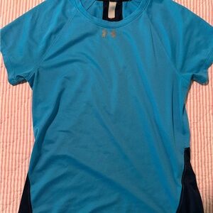 Under Armour Bright Blue Women's Performance Tee with Navy Accents